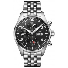 Réplique Montre chronographe IWC Pilot's pour homme avec cadran noir en acier IW378002