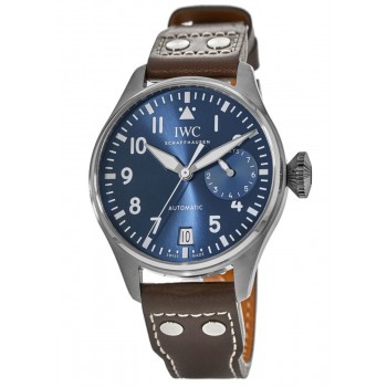 Réplique Montre IWC Big Pilot's Le Petit Prince avec cadran bleu et cuir marron pour homme IW501002