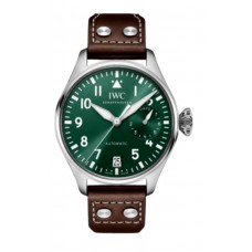 Réplique Montre IWC Pilot's Big Pilot avec cadran vert et bracelet en cuir pour homme IW501015