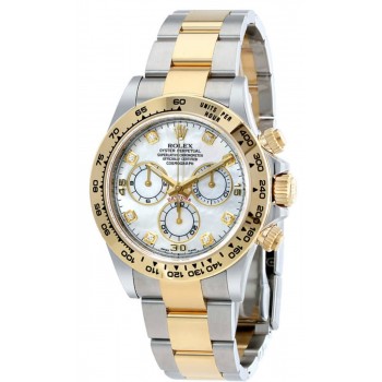 Réplique Rolex Cosmograph Daytona Cosmograph Montre pour homme avec cadran en nacre blanche et diamant M116503-0007