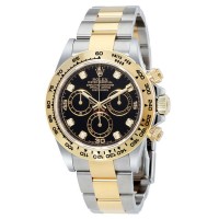 Réplique Montre Rolex Cosmograph Daytona Cosmograph pour homme avec cadran en diamant noir M116503-0008