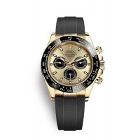 Réplique Montre pour homme Rolex Cosmograph Daytona à cadran blanc et index M116518LN-0041