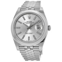 Réplique Montre pour homme Rolex Datejust 41 en acier inoxydable avec cadran blanc M126300-0006