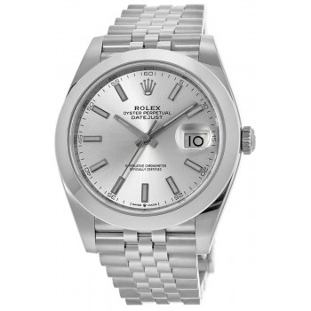 Réplique Montre pour homme Rolex Datejust 41 en acier inoxydable avec cadran blanc M126300-0006