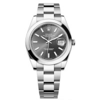 Réplique Montre pour homme Rolex Datejust 41 en acier inoxydable avec cadran ardoise M126300-0007