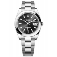 Réplique Montre pour homme Rolex Datejust 41 en acier inoxydable avec cadran noir M126300-0011