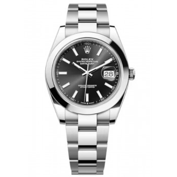 Réplique Montre pour homme Rolex Datejust 41 en acier inoxydable avec cadran noir M126300-0011