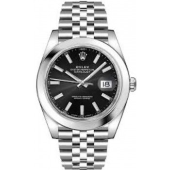 Réplique Montre Rolex Datejust 41 pour homme avec cadran noir M126300-0012