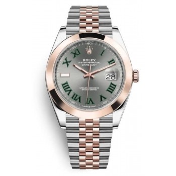 Réplique Montre pour homme Rolex Datejust 41 en acier et cadran gris or Everose M126301-0016