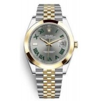 Réplique Rolex Datejust 41 Acier &amp; Montre pour homme en or jaune avec cadran gris ardoise M126303-0020