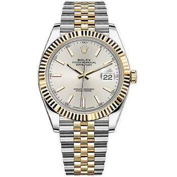 Réplique Montre pour homme Rolex Datejust 41 avec cadran argenté Jubilee M126333-0002