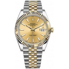 Réplique Montre Rolex Datejust 41 pour homme avec cadran champagne M126333-0010