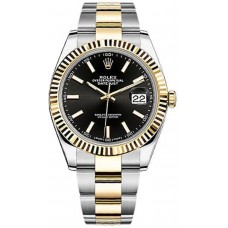 Réplique Montre Rolex Datejust 41 pour homme avec cadran noir M126333-0013