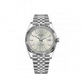 Réplique Montre Rolex Datejust 41 pour homme avec cadran argenté M126334-0004