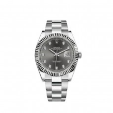 Réplique Montre pour homme Rolex Datejust 41 avec cadran diamant rhodié foncé M126334-0005