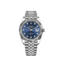 Réplique Montre pour homme Rolex Datejust 41 avec cadran en diamant bleu M126334-0016