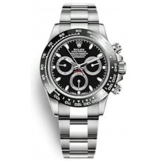 Réplique Montre pour homme Rolex Cosmograph Daytona en acier inoxydable avec cadran noir M126500LN-0002