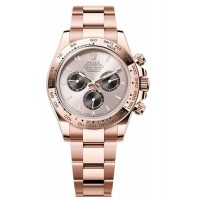 Réplique Montre Rolex Cosmograph Daytona en or rose et cadran noir pour homme M126505-0003