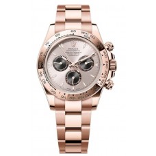 Réplique Montre Rolex Cosmograph Daytona en or rose et cadran noir pour homme M126505-0003