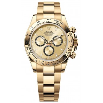 Réplique Montre pour homme Rolex Cosmograph Daytona en or jaune et cadran doré M126508-0005