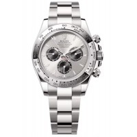 Réplique Montre pour homme Rolex Cosmograph Daytona en acier doré blanc et cadran noir M126509-0003