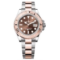 Réplique Montre Rolex Yacht-Master 40 avec cadran chocolat et or rose pour homme M126621-0001