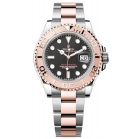 Réplique Montre Rolex Yacht-Master 40 avec cadran noir et or rose pour homme M126621-0002