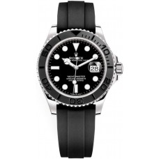 Réplique Montre Oysterflex pour homme Rolex Yacht-Master 42 à cadran noir en or blanc 18 carats M226659-0002