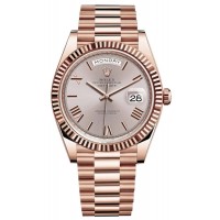 Réplique Montre pour homme Rolex Day-Date 40 en or Everose 18 carats avec cadran Sundust M228235-0001