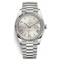 Réplique Montre Rolex Day-Date 40 pour homme avec cadran argenté M228239-0006