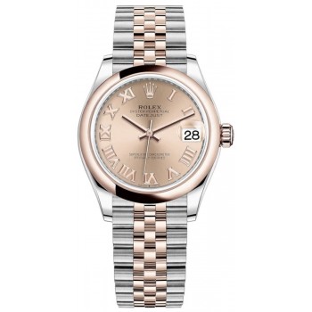 Réplique Montre Rolex Datejust 31 à cadran romain rose pour femme M278241-0006