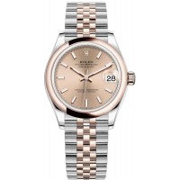 Réplique Montre pour femme Rolex Datejust 31 en acier et or Everose 18 carats avec cadran rose M278241-0010