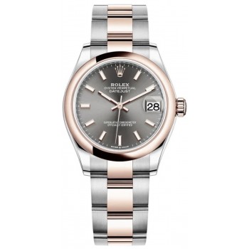 Réplique Montre Rolex Datejust 31 pour femme avec cadran ardoise M278241-0017