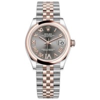 Réplique Montre Rolex Datejust 31 avec cadran romain et pavé d'ardoise pour femme M278241-0030