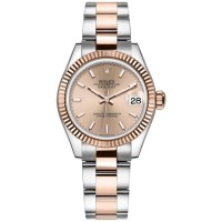 Réplique Montre pour femme Rolex Datejust 31 en acier inoxydable et or rose avec cadran rose M278271-0009