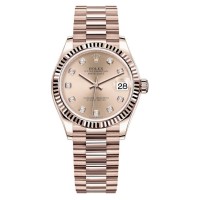 Réplique Montre Rolex Datejust 31 Everose en or rose avec cadran en diamant pour femme M278275-0031