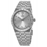 Réplique Montre unisexe Tudor Royal Silver Dimond Dial en acier inoxydable M28500-0002