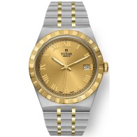 Réplique Montre unisexe Tudor Royal Champagne avec cadran en acier inoxydable M28503-0003