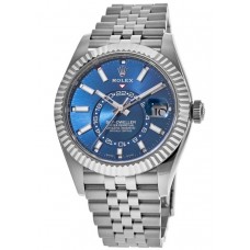 Réplique Montre Rolex Sky-Dweller en acier avec cadran bleu et bracelet jubilé pour homme M326934-0004