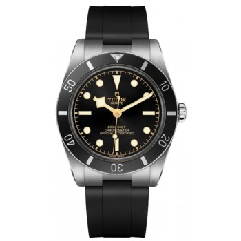 Réplique Montre Tudor Black Bay 54 pour homme, cadran noir, bracelet en caoutchouc, M79000N-0002