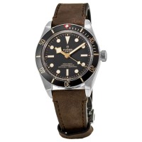 Réplique Montre Tudor Black Bay Fifty-Eight pour homme, cadran noir, bracelet en cuir marron, M79030N-0002