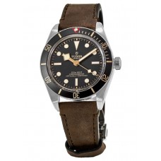 Réplique Montre Tudor Black Bay Fifty-Eight pour homme, cadran noir, bracelet en cuir marron, M79030N-0002