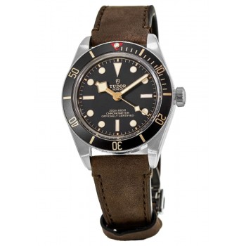 Réplique Montre Tudor Black Bay Fifty-Eight pour homme, cadran noir, bracelet en cuir marron, M79030N-0002