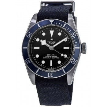 Réplique Montre Tudor Black Bay 41 pour homme, cadran noir, bracelet en tissu bleu, M79230B-0006