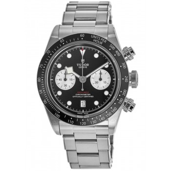 Réplique Montre Tudor Black Bay Chrono pour homme en acier avec cadran noir M79360N-0001