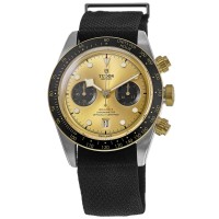 Réplique Tudor Black Bay Chrono Cadran Noir Acier &amp; Montre pour homme en or avec bracelet Nato noir M79363N-0006