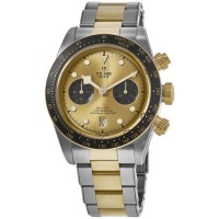 Réplique Montre Tudor Black Bay Chrono Champagne Cadran Or et Acier Pour Homme M79363N-0007