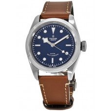 Réplique Montre pour homme Tudor Black Bay 41 avec cadran bleu et bracelet en cuir M79540-0005