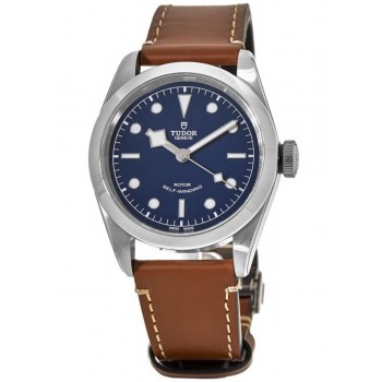 Réplique Montre pour homme Tudor Black Bay 41 avec cadran bleu et bracelet en cuir M79540-0005