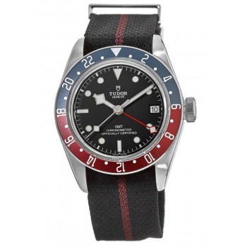 Réplique Montre Tudor Black Bay GMT Pepsi avec bracelet en tissu noir pour homme M79830RB-0003